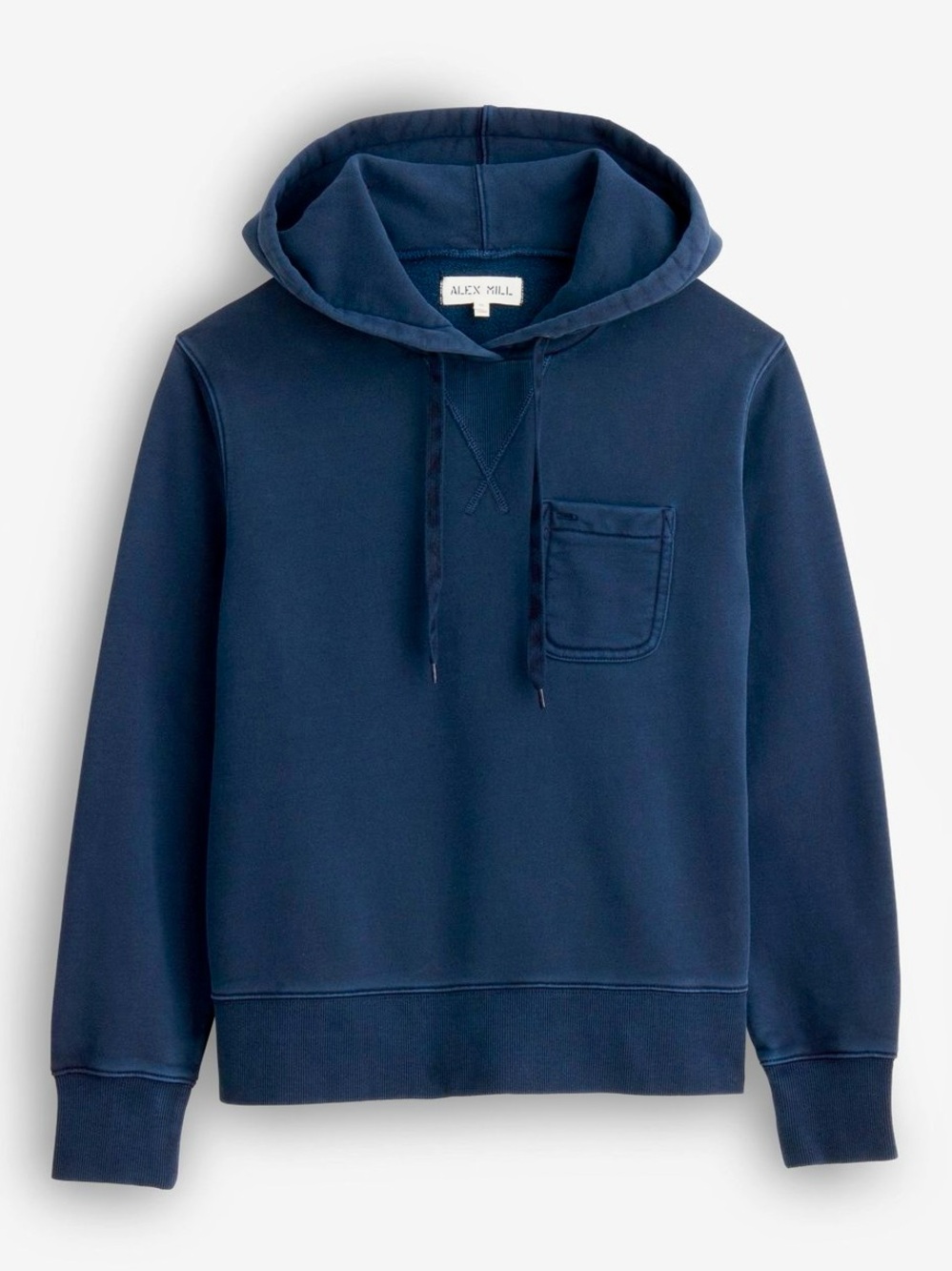 Alex Mill Navy Blue Hollis Pocket Hoodie Pullover Sweatshirt Sz XL